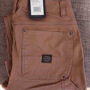 Filson Women's Canvas Straight Leg Double Knee Pants NWT Size 4 Partridge Brown